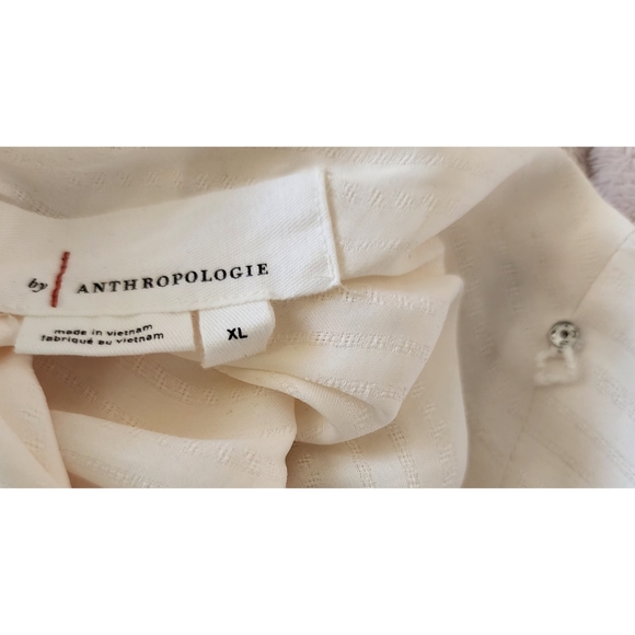 New Anthropologie Women's Surplice Top Cream Size XL - Picture 3 of 6